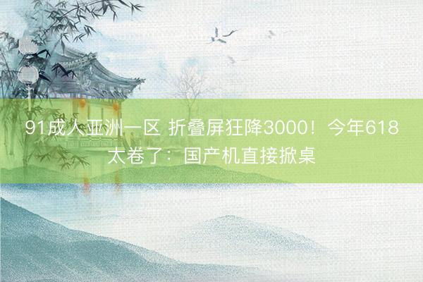91成人亚洲一区 折叠屏狂降3000！今年618太卷了：国产机直接掀桌