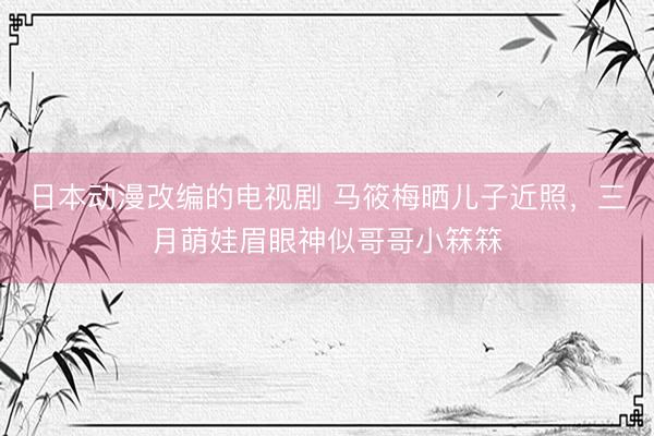 日本动漫改编的电视剧 马筱梅晒儿子近照，三月萌娃眉眼神似哥哥小箖箖