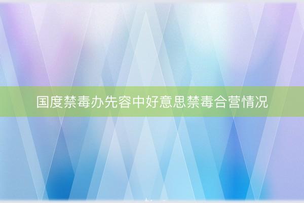 国度禁毒办先容中好意思禁毒合营情况