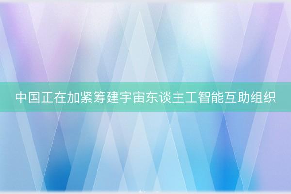 中国正在加紧筹建宇宙东谈主工智能互助组织